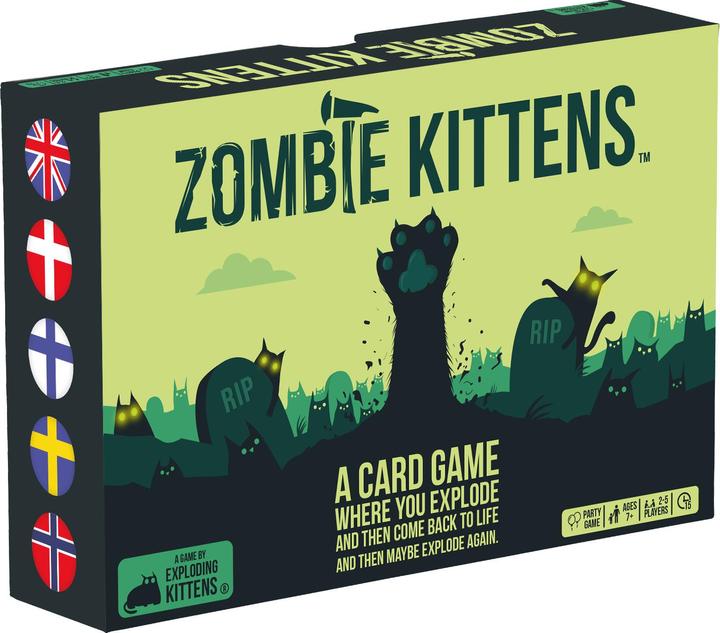 Actual product image Exploding Kittens Zombie Kittens Nordic - korttipeli (English)