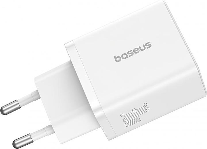 Actual product image Baseus Cube, 30W, 2.4A, 1 x USB-A - 1 x USB-C, white (30 W)