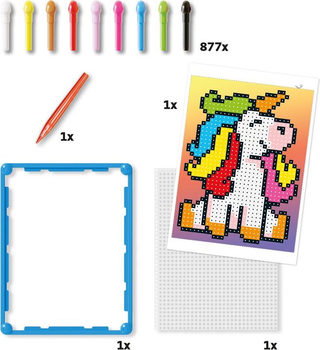 Actual product image Quercetti Pixel Art Basic Unicorn