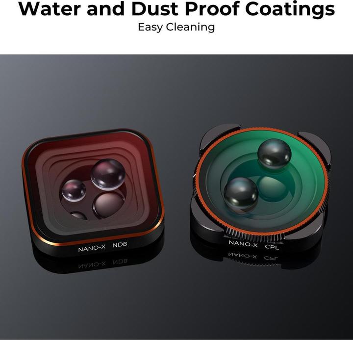 Immagine prodotto K&F Concept Filtri CPL+ND (8/16/32/64/1000) Kit per Hero 9 / Hero 10 (GoPro Hero 9, Eroe 10)