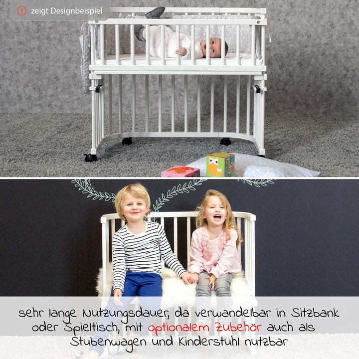 Produktbild Babybay Beistellbetten Beistellbett Boxspring Comfort Plus - Weiss lackiert