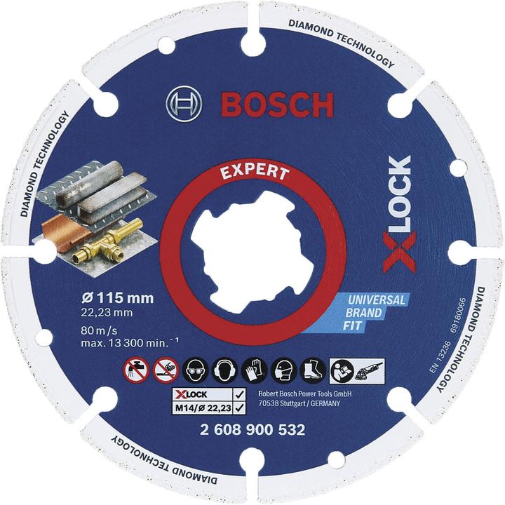 Actual product image Bosch Professional Zubehör Cutting and grinding disc Diamond cutting disc X LOCK Best for Metal 115 x 22.23 mm diameter 1 pc.