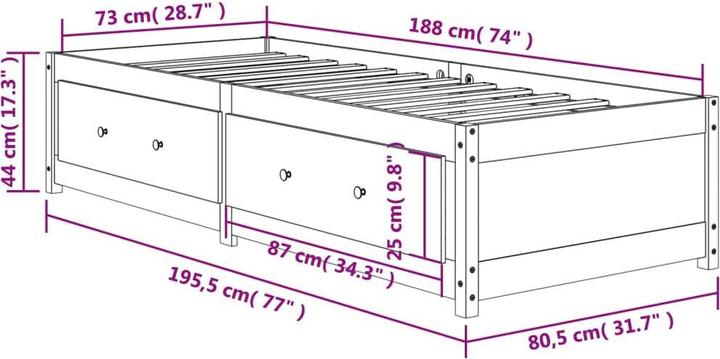 Image du produit VidaXL Shaine (75 x 190 cm)