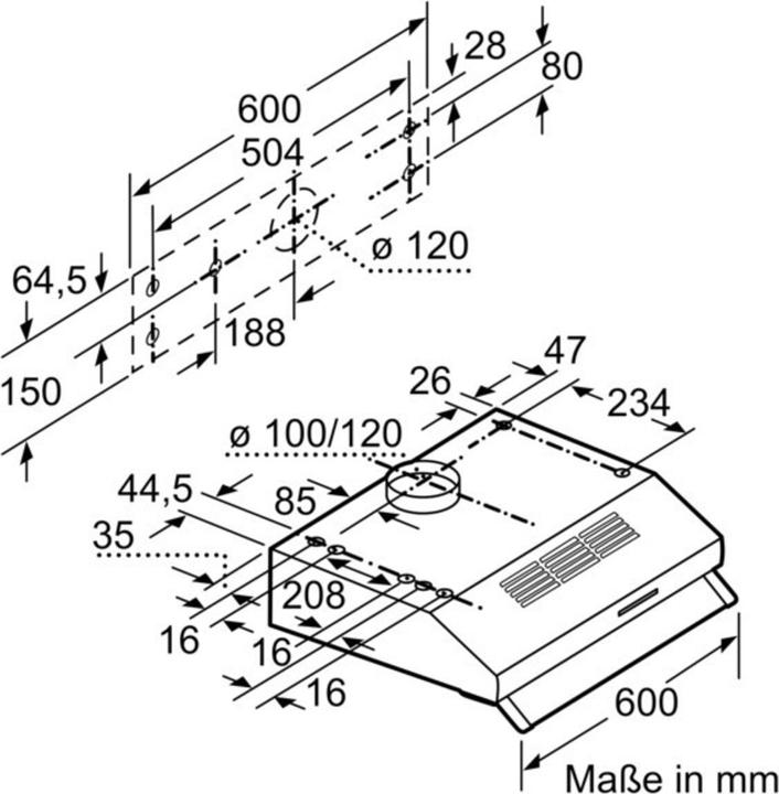 Actual product image Bosch Hausgeräte DUL62FA51 (Substructure hood)