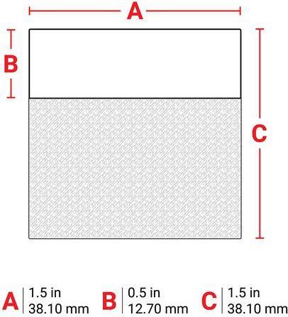Immagine prodotto Brady BM-32-427, vinile, autolaminante, bianco/trasparente, opaco, 38,10 x 12,70(38,10) mm, per Ka