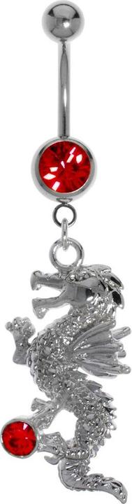 Bijouteria Bauchpiercing (Chirurgenstahl 316L, Kristall, Messing rhodiniert)