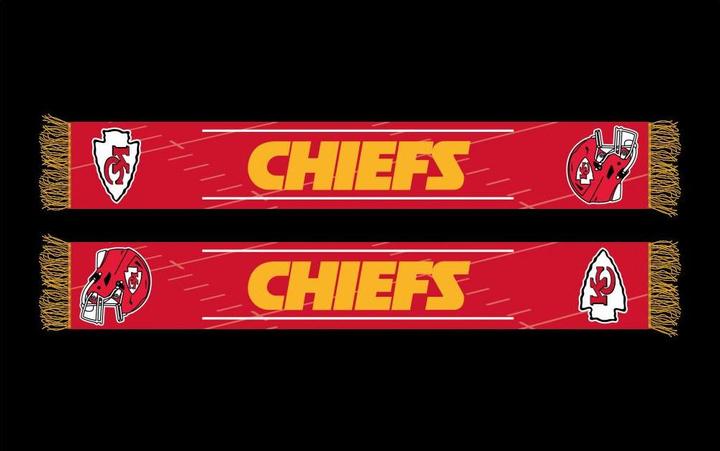 Produktbild Great Branding Kansas City Chiefs HD gestrickter Jaquard Schal 145 x 20cm