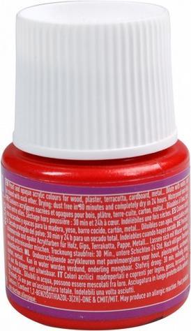 Actual product image Pebeo Deco Pearl acrylic paint (Red, 45 ml)