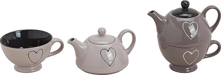 Immagine prodotto G. Wurm Teiera Decorazione Cuore, con tazza, in porcellana, 2 pezzi, beige chiaro (0.80 l)