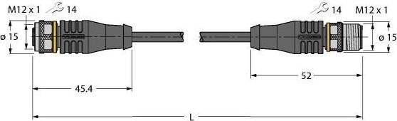 Immagine prodotto Turck Cavo dell'attuatore e del sensore PUR Cavo di collegamento RKS8T-2 (2.20 m)