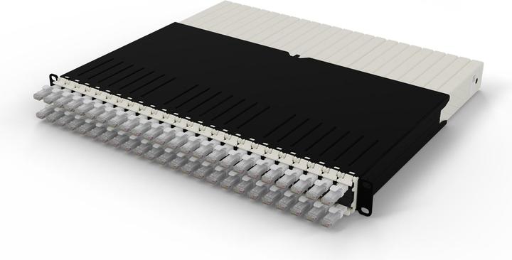 PATCHBOX uno / 8RU / Cat 6A, UTP, 0,8 m, bianco (U/UTP, CAT6a, 0.80 m)