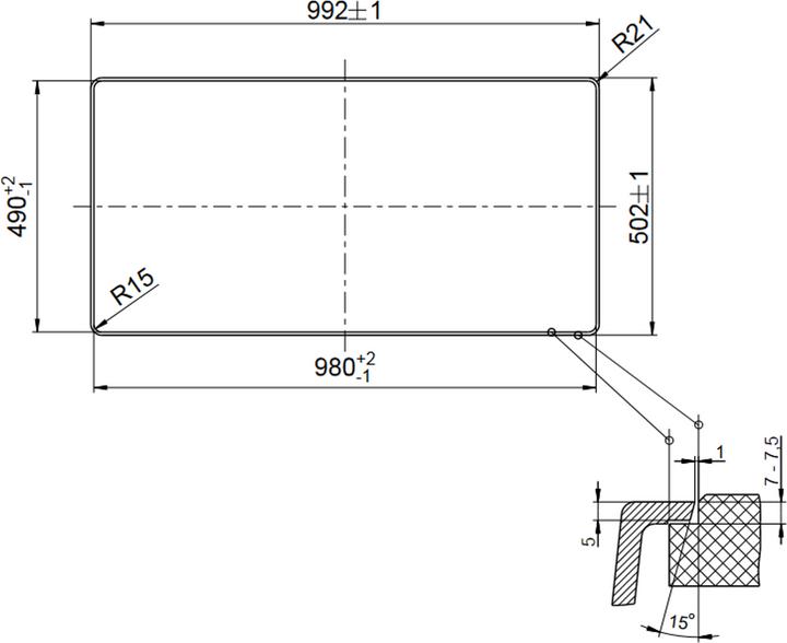 Actual product image Blanco Axia III 6 S-F (99 cm, 50 cm)