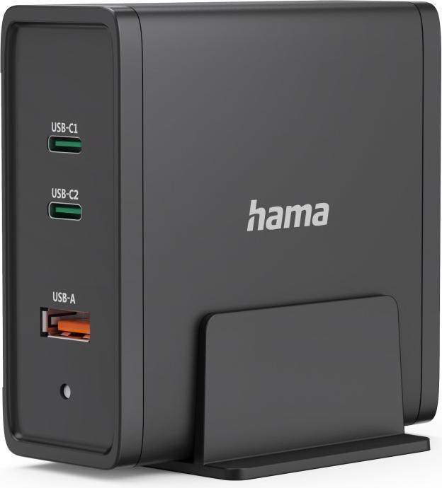 Immagine prodotto Hama Stazione di ricarica USB-C universale, GaN, 3 porte, Power Delivery (PD), 5-28V/140W (140 W)