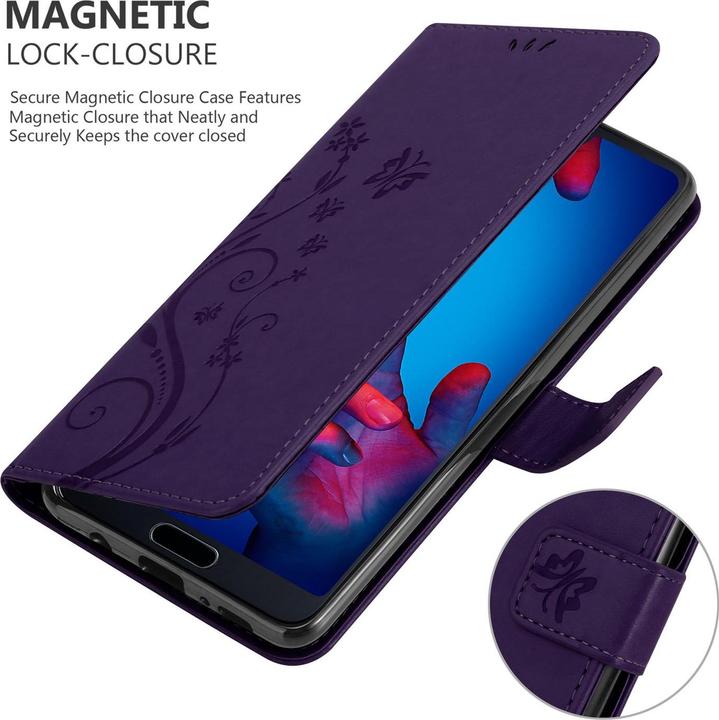 Image du produit Cadorabo Couverture du livre de fleurs (Huawei P20)