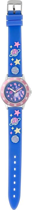 Immagine prodotto Disney Orologio da polso Stitch Time Teacher LAS9020, analogico, bracciale galaxy, viola, viola, moderno (Orologio da polso analogico)