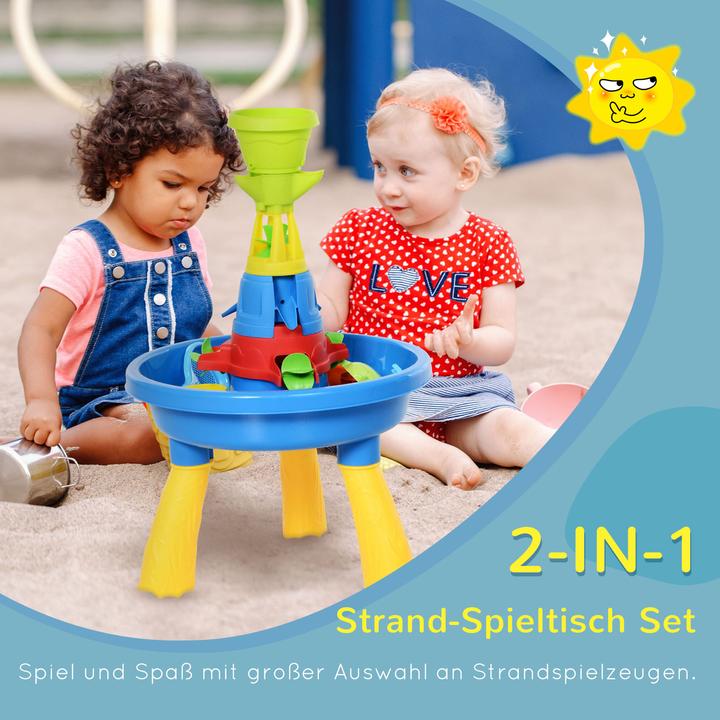 Immagine prodotto Homcom Tavolo sabbiera per bambini con accessori da 21 pezzi