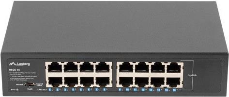 Immagine prodotto Lanberg RSGE-16 Switch di rete Gigabit Ethernet non gestito (10/100/1000) 1U (16 Porti)