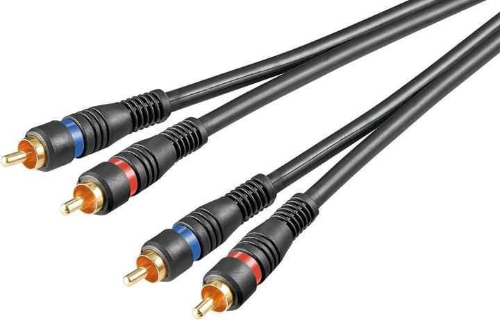 Produktbild Goobay Stereo Verbindungskabel 2x Cinch, zweifach geschirmt (0.20 m)