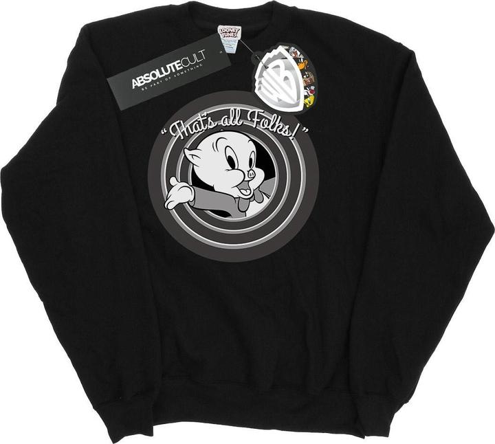 Immagine prodotto Looney Tunes That's All Folks Felpa Porky Pig Uomo (L)