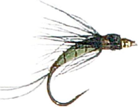Stucki Fishing Nassfliegen montiert, Serie 26, Nr. 10 Ohne Widerhaken