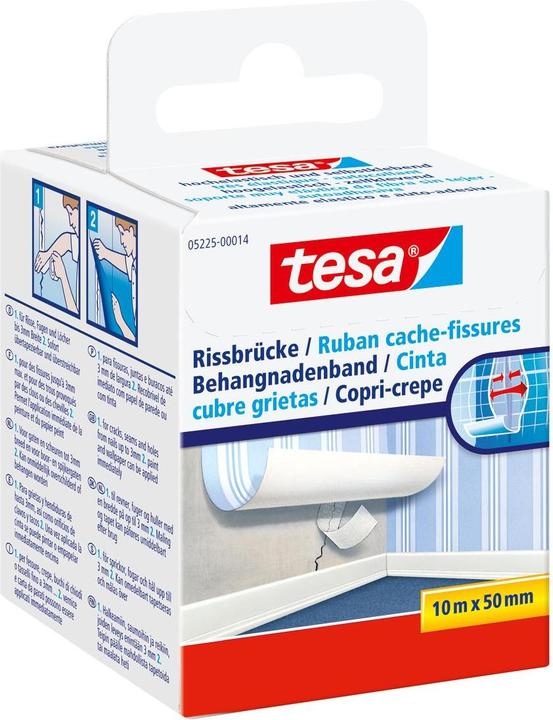 Actual product image tesa Self-adhesive crack bridge, highly elastic repair tape for covering drill holes (50 mm)