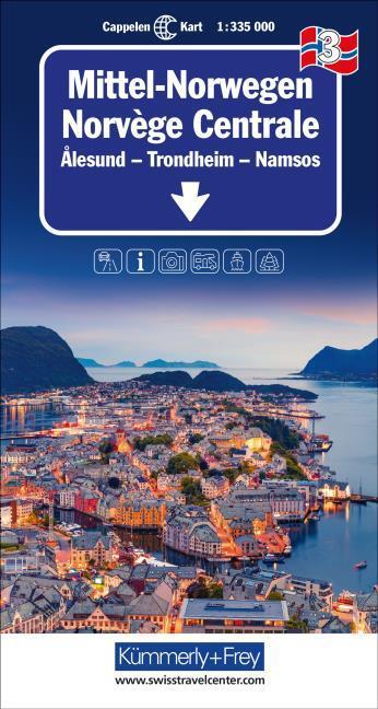 Produktbild Kümmerly+Frey Karte Mittel-Norwegen Regionalkarte. Norvege Centrale / Central Norway / Midt-Norge