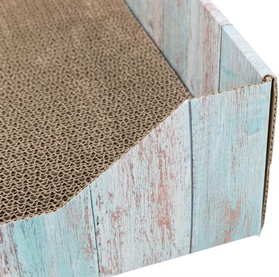 Produktbild Trixie Scratching bed, cardboard, catnip, 45×12×33 cm, Türkis (33 cm, Türkis)