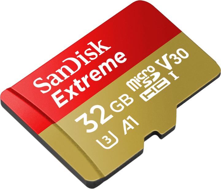 Immagine prodotto SanDisk microSDHC Azione SC 32GB Extr.100MB A1 (32 GB, microSDHC, U3, UHS-I)