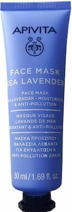 Image du produit Apivita Masque de visage à la lavande de mer - 50 ml pour l'hydratation et l'anti-pollution (50 ml)