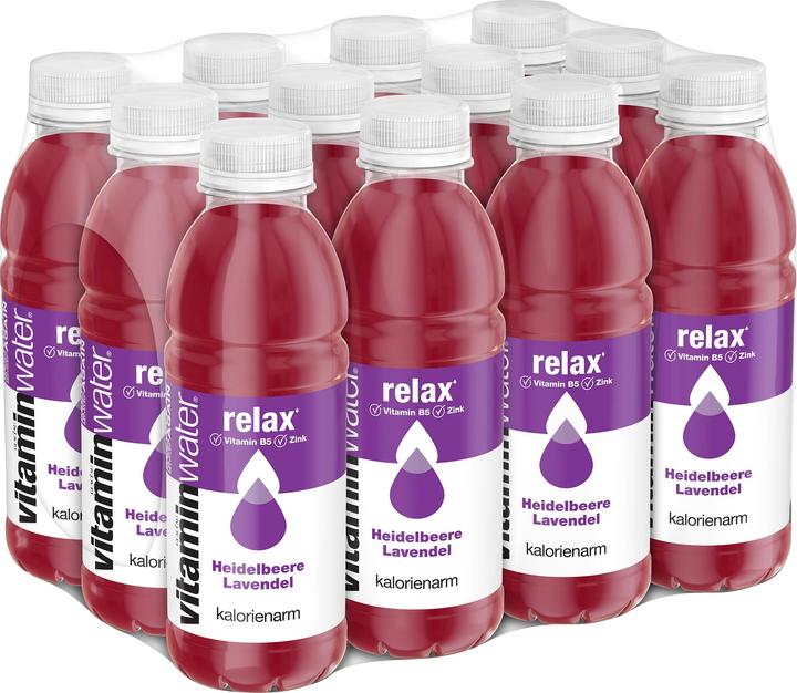 Actual product image Glacéau vitaminwater Relax (Bilberry, Lavender, 12 x)