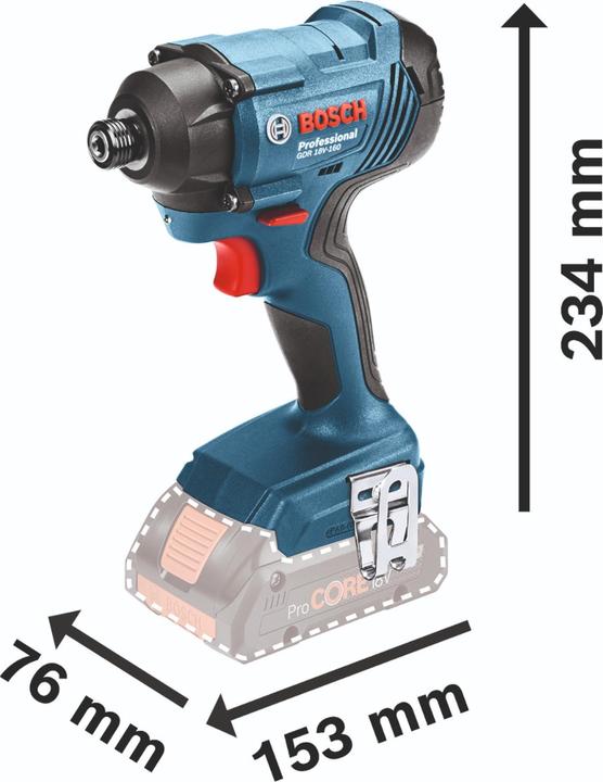Produktbild Bosch Professional GDR 18V-160 Akku-Drehschlagschrauber (Akkubetrieb)