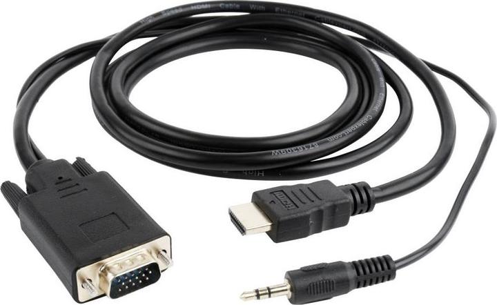 Image du produit Gembird CÂBLE HDMI-VGA +3.5MM/3M A-HDMI-VGA-03-10 (3 m, VGA)