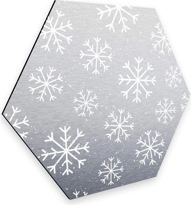 Actual product image Trenddeko Silver Effect Snowflakes Ice Crystals White (75 x 65 cm)