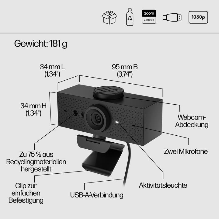 Image du produit HP Webcam 620 FHD (P) (4 Mpx)