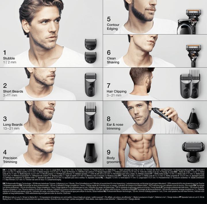Image du produit Braun MGK5380, Tondeuse Tout-En-Un, Tondeuse À Barbe 9-En-1 Pour Homme, 7 Accessoires