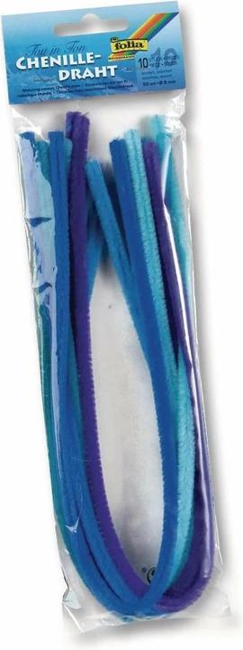 Produktbild Folia Chenilledraht Ton in Ton Mix blau (0.50 m)