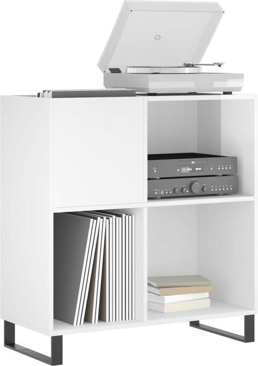 Actual product image VidaXL Plattenschrank Hochglanz-Weiss 84,5x38x89 cm