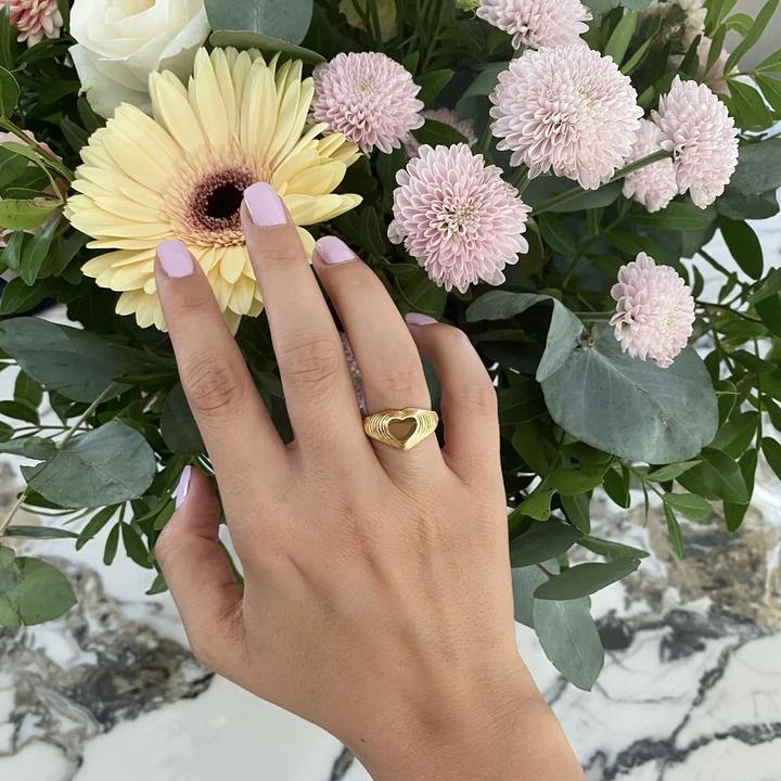 Actual product image Candy Carli ring, 925 sterling silver, gold-plated (60, 925 Silver)