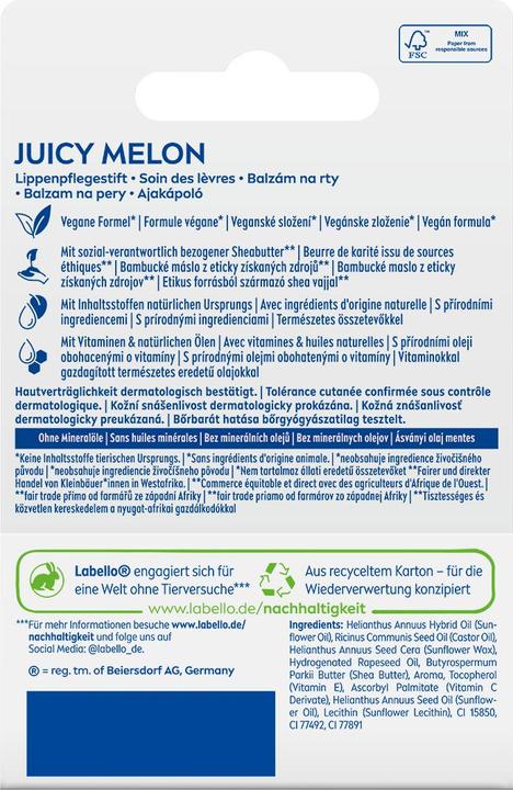 Image du produit Labello Juicy Melon Édition rétro (Sticks de soin)