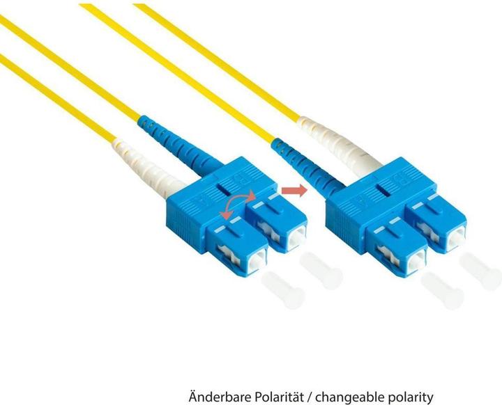 Produktbild Varia Patchkabel LWL Duplex OS2 (Singlemode, 9125) LCSC, LSZH, austauschbare Polaritt (15 m)