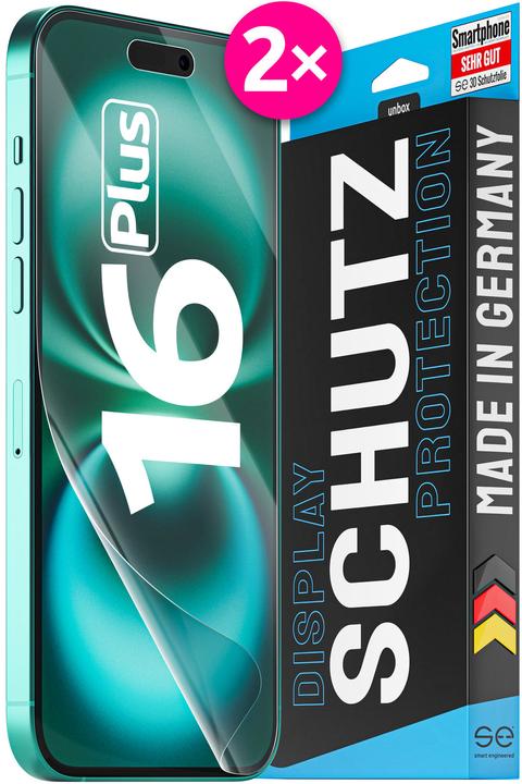 Actual product image Smart Engineered se 3D protective film Apple iPhone 16 Plus (PU 2) (2 Piece, Apple iPhone 16 Plus)