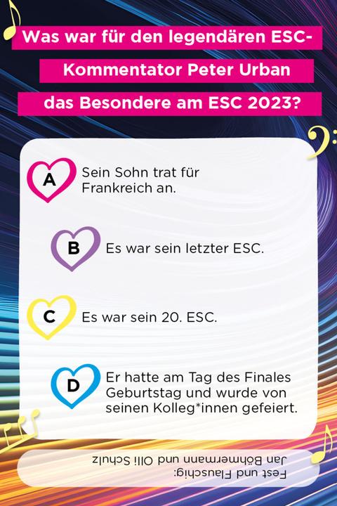 Actual product image Card game: The big quiz for ESC fans (German)