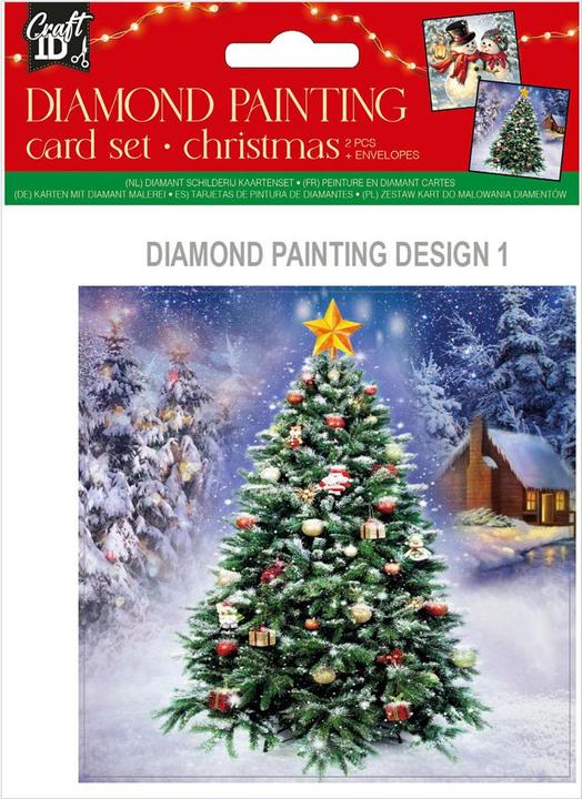 Immagine prodotto Grafix Crea i tuoi biglietti di Natale con la pittura a diamante, 2 pezzi.
