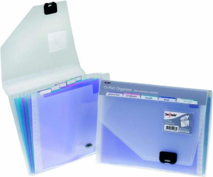 Snopake Folder A4 13 compartments electra transparent (A4, 1 x)