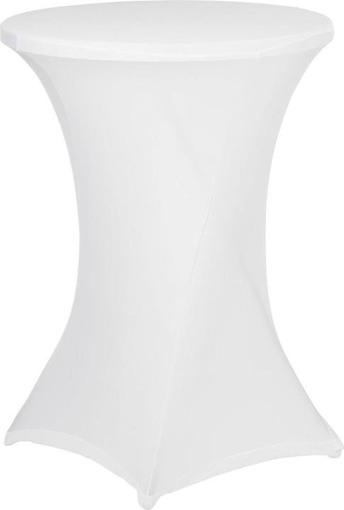 Produktbild Arti Casa 4er-Set Weisse Stehtischhusse für Tische bis 115cm, Ø 90cm