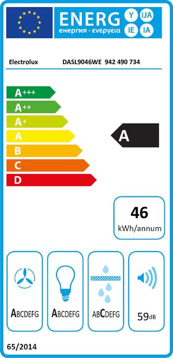 Energie-Label Electrolux DASL9046WE (Wandhaube)
