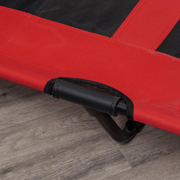 Immagine prodotto Outsunny Cuccia per cani di taglia molto grande, metallo, Oxford, rosso (Cane)