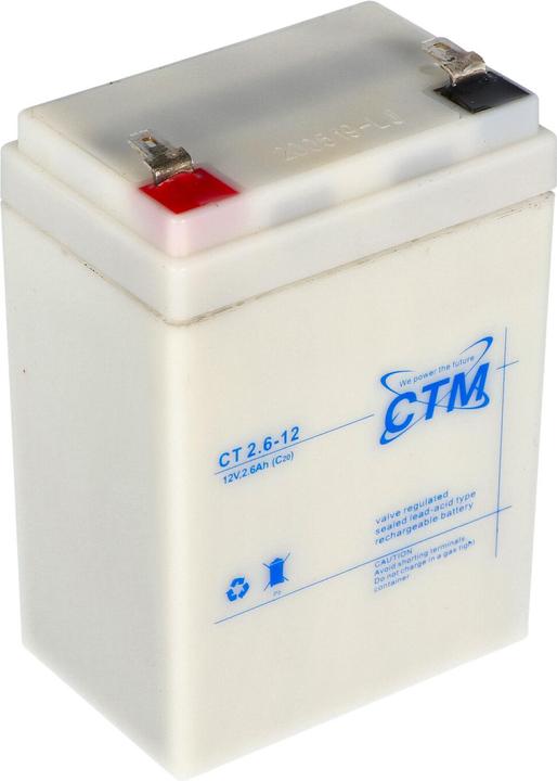 Actual product image CTM Battery 2.6-12, MP2,2-12D, MP2.2-12D, RLl1226, 6FM2.6 (12 V, 2.60 Ah)