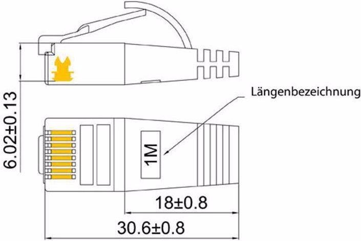 Actual product image Wirewin Network cable (STP, CAT6, 0.75 m)