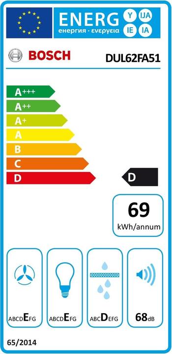 Energy Label Bosch Hausgeräte DUL62FA51 (Substructure hood)
